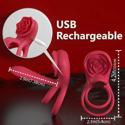 Rose Remote Couple Ring