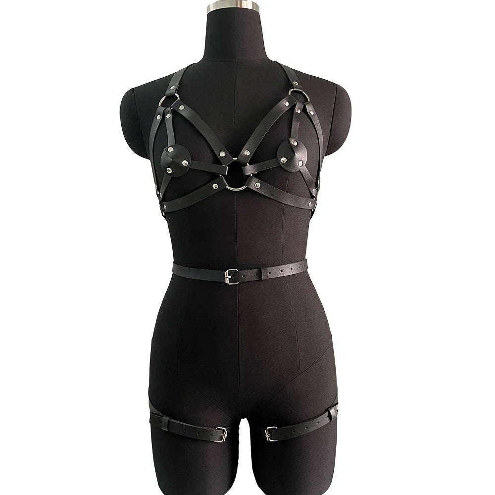 Gothic Cage Harness Outfit Set