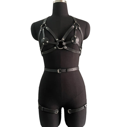 Gothic Cage Harness Outfit Set