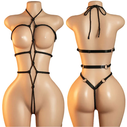 Elegant Mesh Bodysuit Set